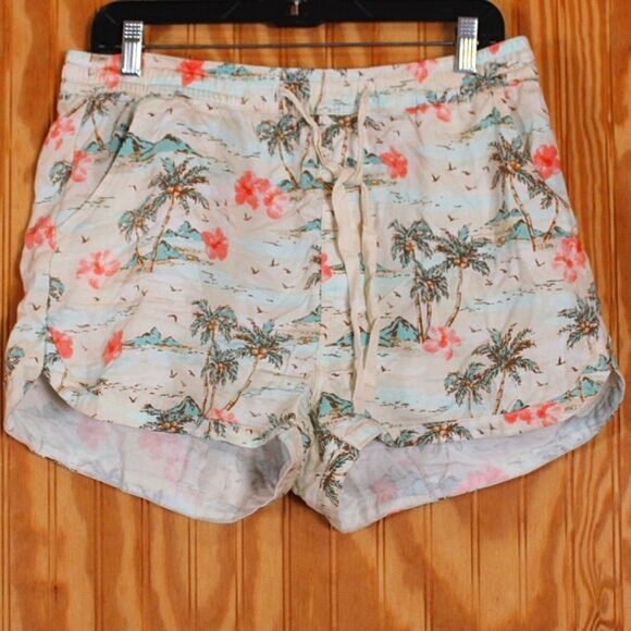Arizona Floral Print Drawstring Shorts - Size L - Picture 4 of 9
